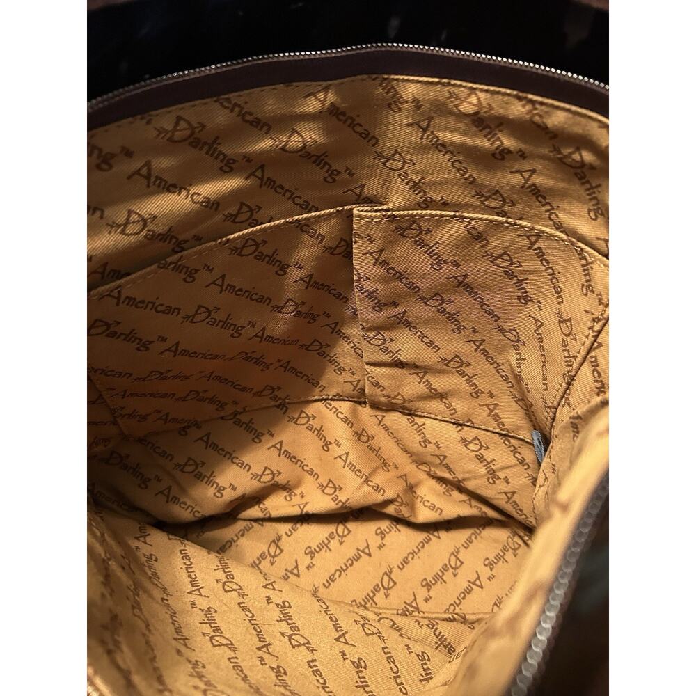 American Darling Calf’s Skin Leather Conceal Carry Crossbody Bag Large NWOT Read - Picture 8 of 9